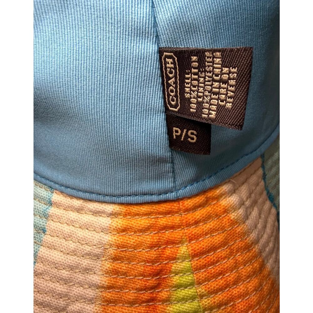 Y2K Coach Hamptons Watercolor Striped Sunhat Size P/S - Picture 5 of 7